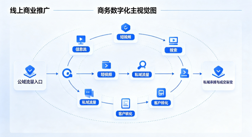 瓦房店市线上商业推广怎么做？全域流量闭环搭建与低成本转化实战指南